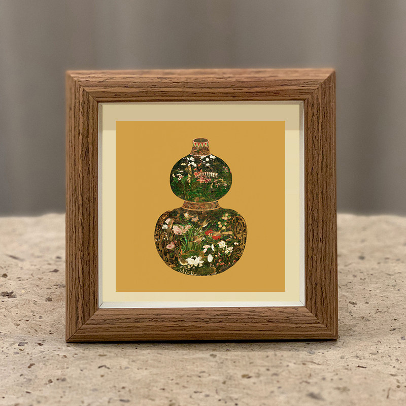 元陈琳葫芦花瓶图国画字画摆台花鸟画名画复制品仿古画装饰画挂画,家居饰品,国画,淘宝优惠券,粉丝福利购,淘宝优惠卷