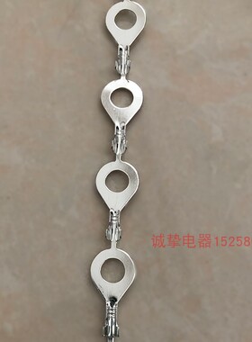 DJ431-6A连带0.5mn5000只/盘圆形接线片四脚冷压端子连续机打线环
