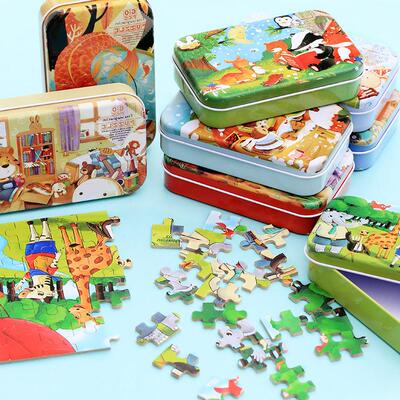 60 pieces of wood for girls, children, puzzles, wooden babi
