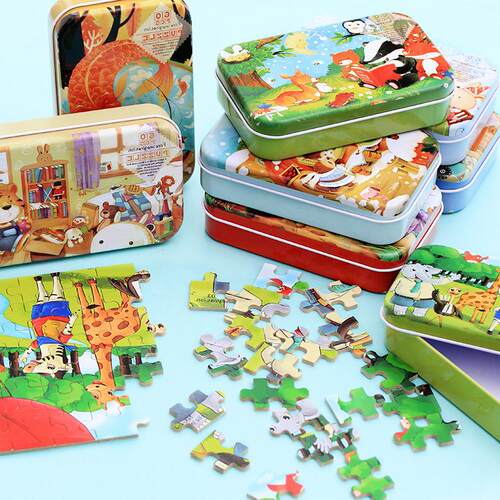 60 pieces of wood for girls, children, puzzles, wooden babi