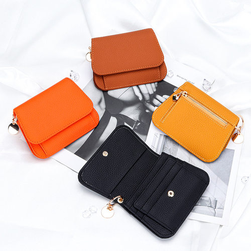Short Wallet Genuine Leather RFID Fashion Multiple Card Slot