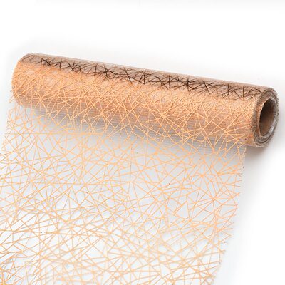 闪光网眼金色桌旗 Sparkling rectangular mesh gold table cloth