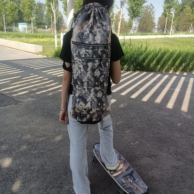 双肩滑板包底部加厚耐磨双翘板长图片