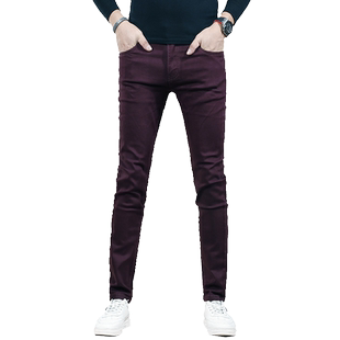 2025秋冬新款长裤男款加绒加厚裤子男休闲裤牛仔裤男修身小脚弹力