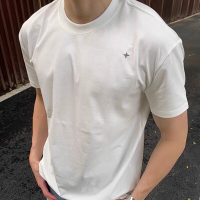 FOCABO美式北极星刺绣短袖T恤