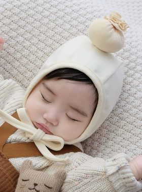 可爱超萌小笼包婴儿帽子秋冬羊绒棉保暖儿童新生儿男女宝宝护耳帽