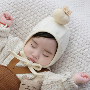 可爱超萌小笼包婴儿帽子秋冬羊绒棉保暖儿童新生儿男女宝宝护耳帽
