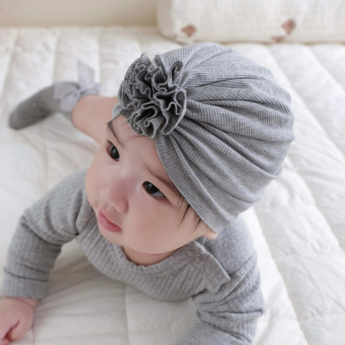 婴儿帽子春秋莫代尔百天周岁初生新生儿女宝宝护囟门无骨胎帽夏季