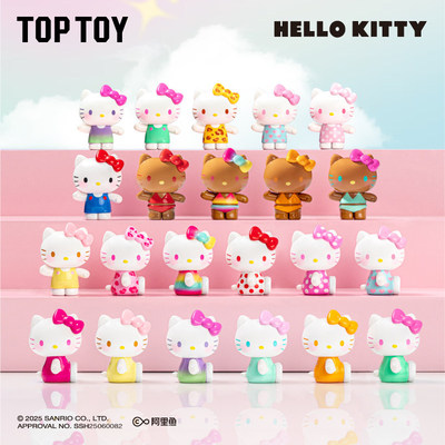 TOPTOYHelloKitty泳衣系列盲袋萌趣豆潮玩盲盒正版卡通小公仔