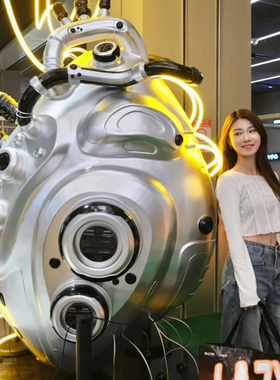 机械电子心脏发光大摆件