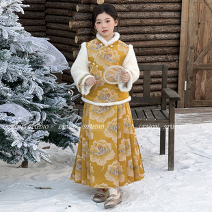 Studio 2025新款 女童冬装 马面裙套装 国风新中式 Lemon