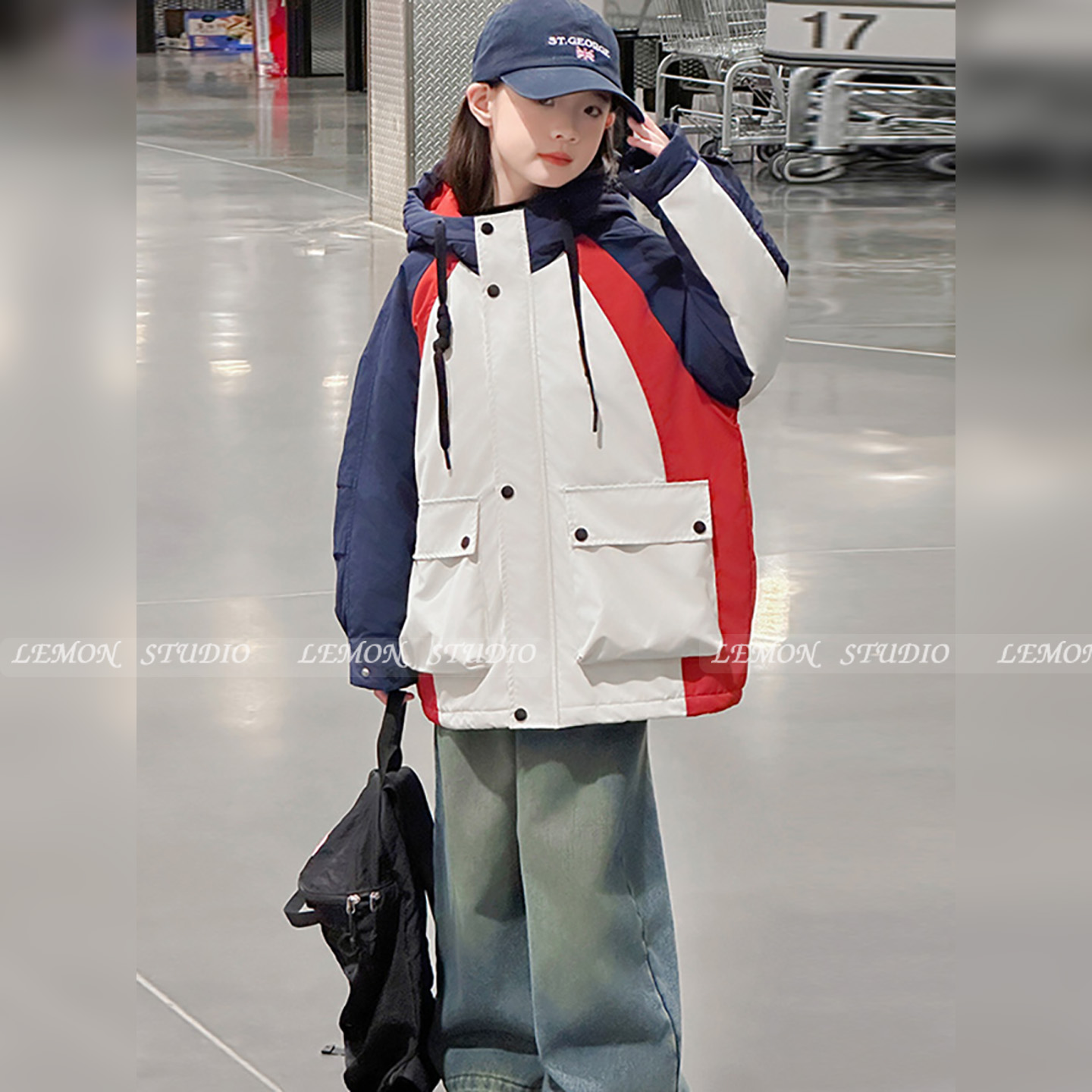 女童棉服外套夹棉加厚冲锋衣