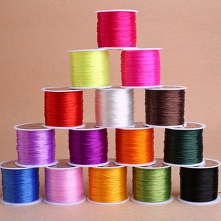 手串弹力线串珠耐磨穿珠子的弹力绳水晶玛瑙手链扁丝透明松紧线团