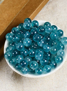 天然天青洞冰蓝色玉髓散珠DIY手工串珠手链手串饰品隔珠配件材料