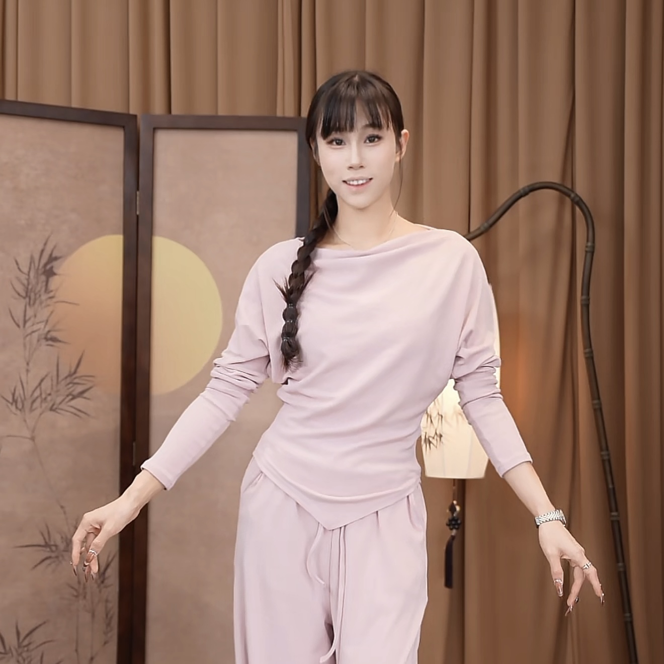 MuMu加绒加厚倒三角现代舞显瘦上衣女中国舞练功服