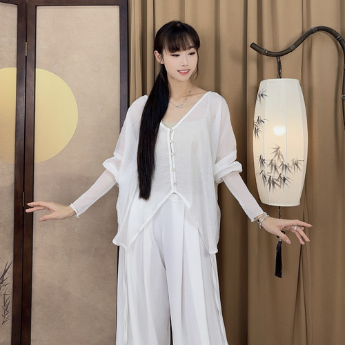 MuMu 夏季飘逸舞服上衣练功服开衫古典舞现代舞拉丁瑜伽现代