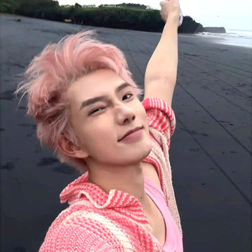 慵懒宅寂风镂空针织开衫男撞色条纹短袖衬衣网眼透视多巴胺衬衫潮