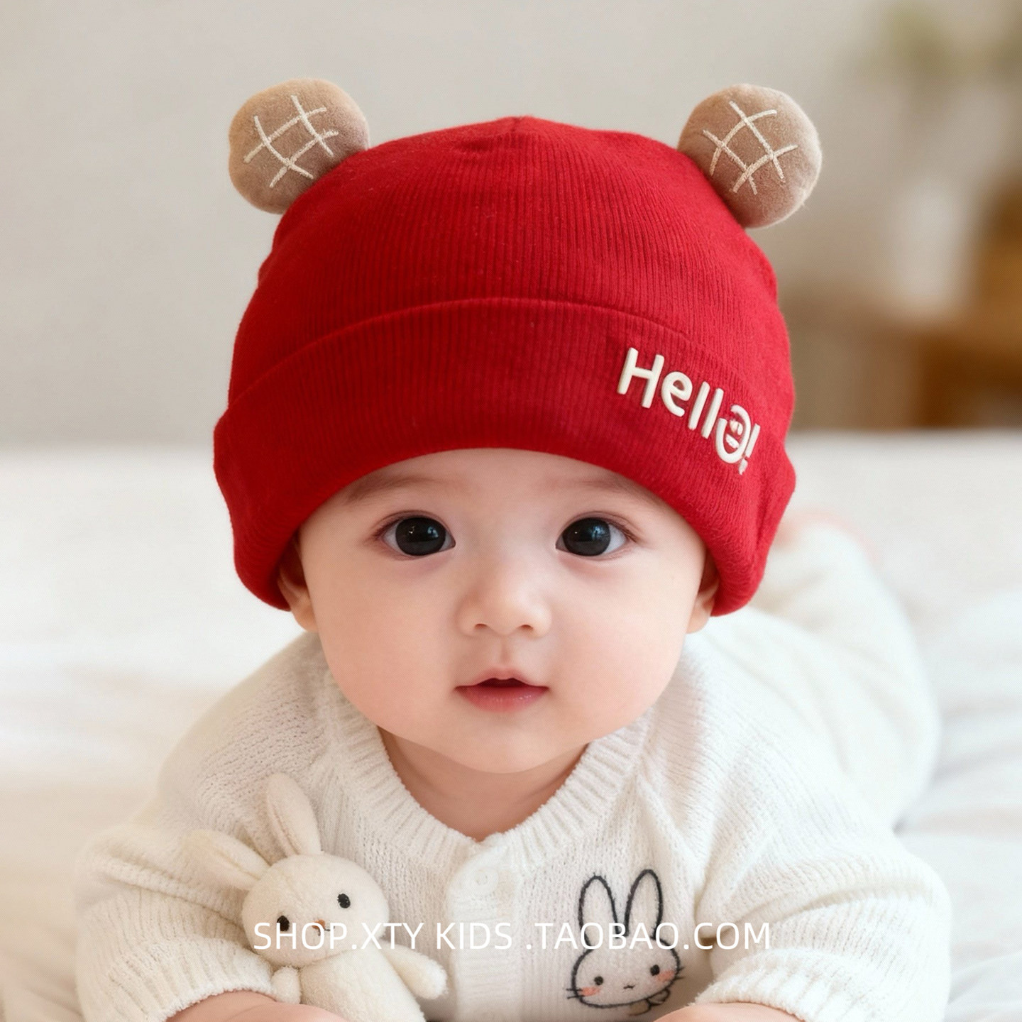 婴儿帽子2025新款冬胎帽宝宝帽