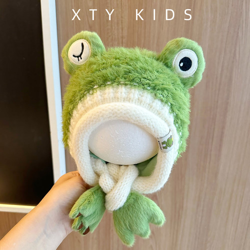 韩版儿童帽子冬季加绒加厚保暖