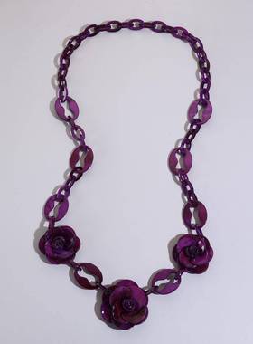 外贸personality 百搭acrylic necklace  clavicle chain 女彩色