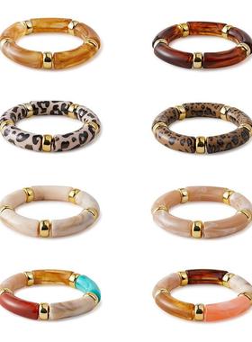 外贸新品Bohemia 风格弹力acrylic brlet  fashion personality r