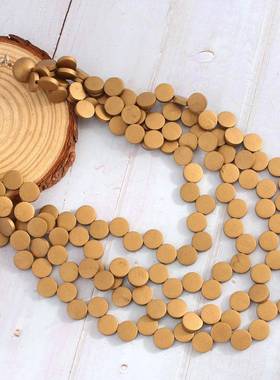 retro ethnic style 多层irregular 木片pendant necklace 毛衣链