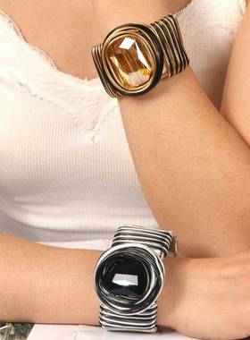 Bohemia 手工铝线编织brlet fashion personality 朋克人造宝石手