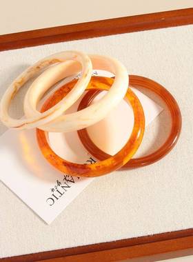 4件套acrylic ins风resin rotundity bracelet fashion minimalis