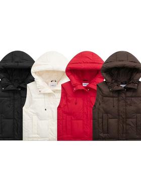 外贸2025autumn and winternew风时尚trendversatile连帽waistcoa