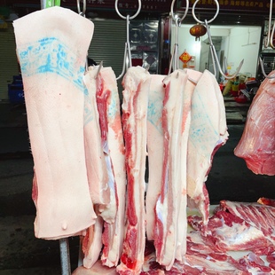 天天新鲜人家山上放养肥猪肉五花肉三层肉夹层肉带皮3斤如图食品