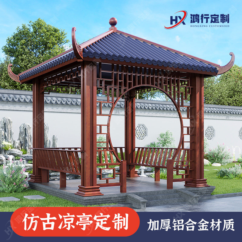 仿古六角四角凉亭定制安装款式多