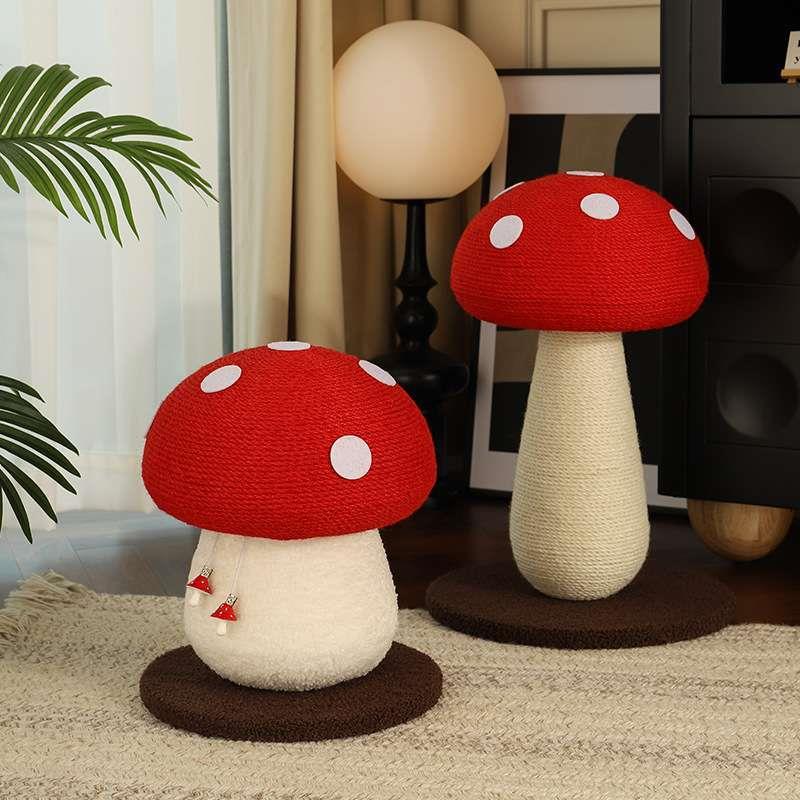 猫爬架蘑菇剑麻绳猫抓板不掉屑磨爪神器小型猫架不占空间猫咪玩具