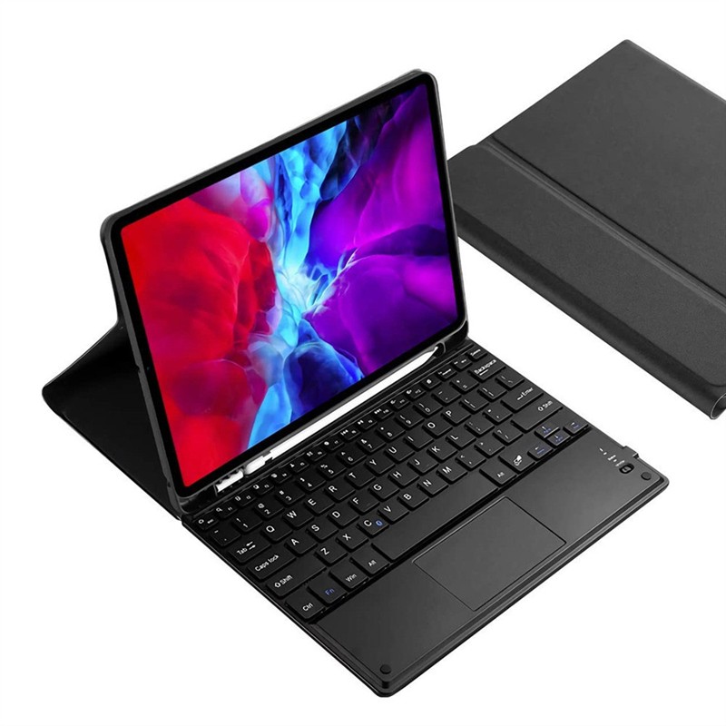 适用2021ipad pro11触控蓝牙键盘保护套10.2蓝牙键盘12.9笔槽皮套