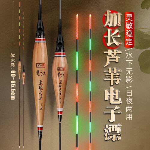 鱼漂芦苇夜光漂日夜两用电子漂夜钓无影尾鲫鱼浮漂大物超长渔漂 - 封面