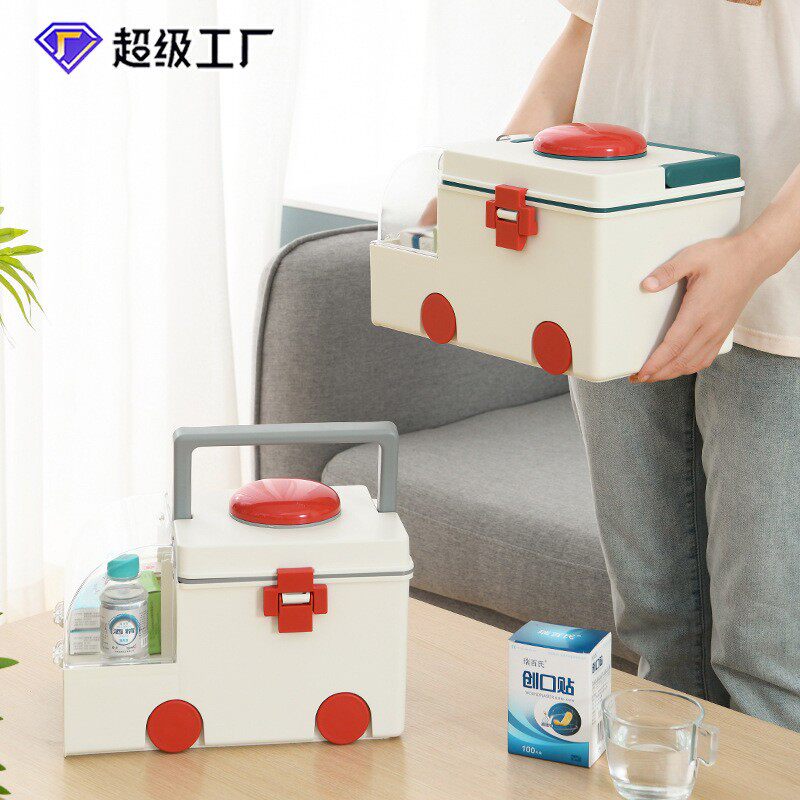 医药箱家庭装大号收纳盒急救家用大容量高颜值药品药物分装盒儿童