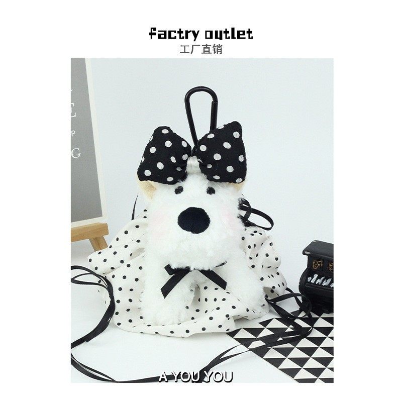 可爱潦草西高地玩偶小狗毛绒公仔书包小挂件钥匙圈扣婚礼伴手礼物