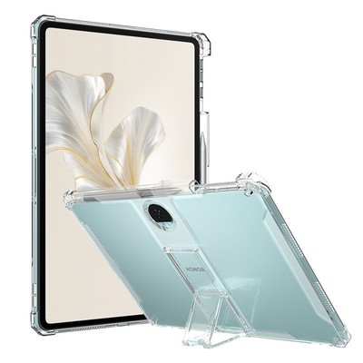 适用荣耀平板带笔槽支架透明壳X8Pro/X9四角气囊防摔V7Pro保护套
