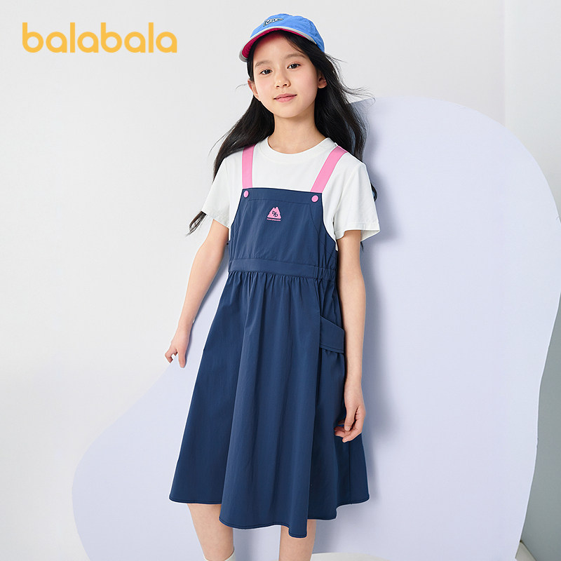 巴拉巴拉连衣裙女童速干工装裙子