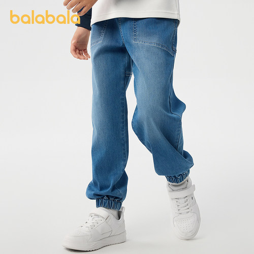 巴拉巴拉长裤男童时尚牛仔慢跑裤