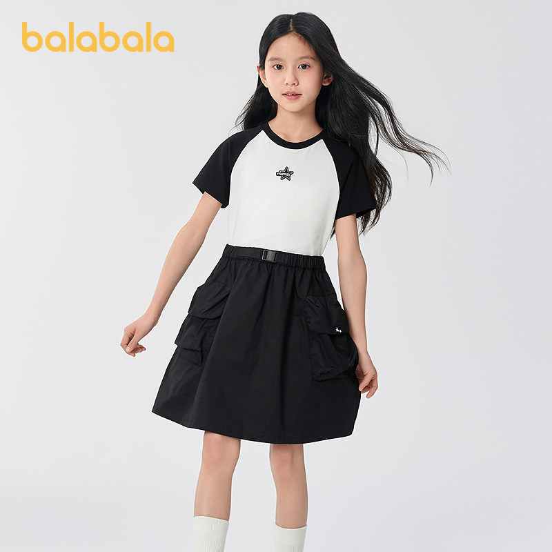 巴拉巴拉连衣裙女童工装裙凉感