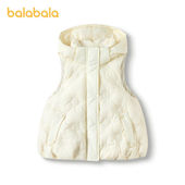 巴拉巴拉高端线冬季 premium 鹅绒服女童连帽保暖俏皮羽绒马甲