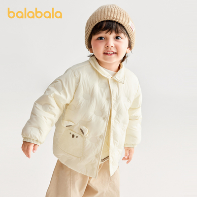 巴拉巴拉羽绒服轻薄衬衫式外套冬