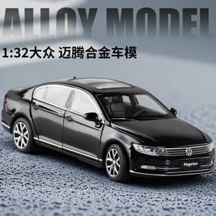 JK1:32大众迈腾轿车六开门合金声光四轮避震前转向仿真汽车模型车
