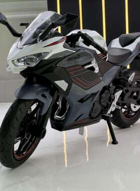 新款 1/12川*ninja400摩托型仿真合金忍者机车车模儿童玩具