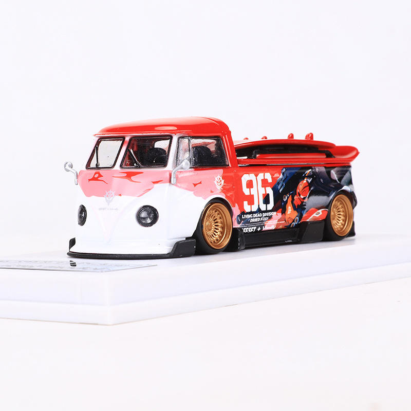 LMLF 1:64大众巴士T1 RWB宽体改装皮卡VW仿真合金汽车模型收藏