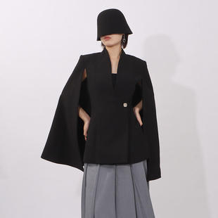 2025秋季 气质优雅西装 高级感披肩设计收腰显瘦西服外套女 法式 新款