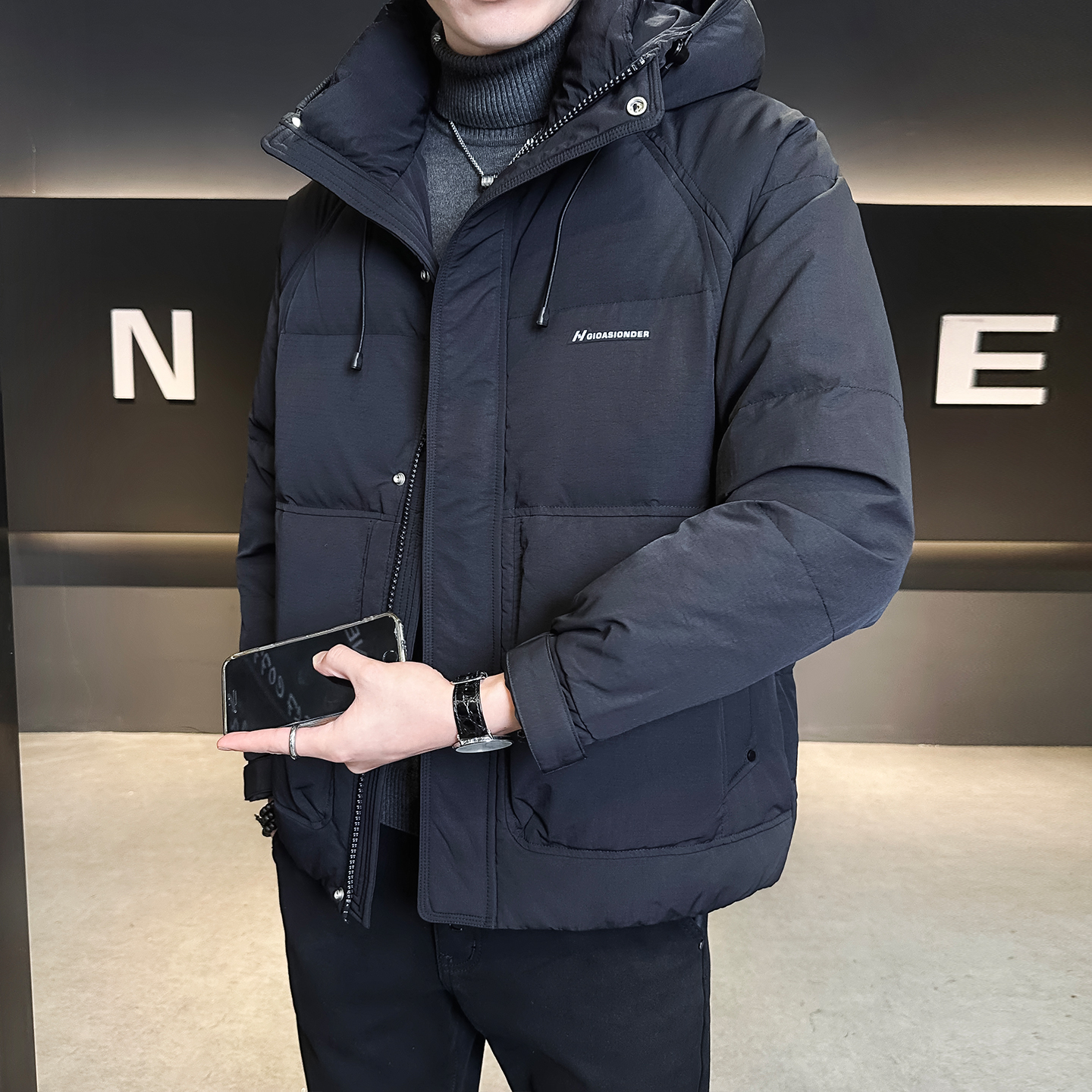 标50绒连帽羽绒服男士2025冬季新款外套男装B320-6610-P235,男装羽绒服,电商B320 标50绒连帽羽绒服男士2025冬季新款外套男装B320-6610-P235,男装羽绒服,电商B320