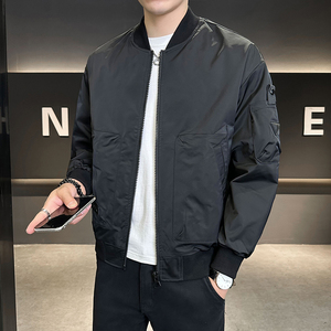 秋季棒球领夹克男装2025新款百搭简约外套男B320-2530-P125图片