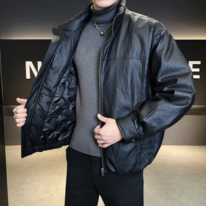 标95绒 皮羽绒服男装2025新款休闲外套男B320-859219-P265图片