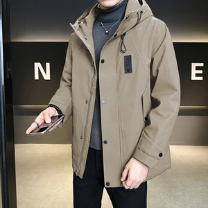 标90绒连帽中长款羽绒服男士外套25年B320-5565-P295有报告图片